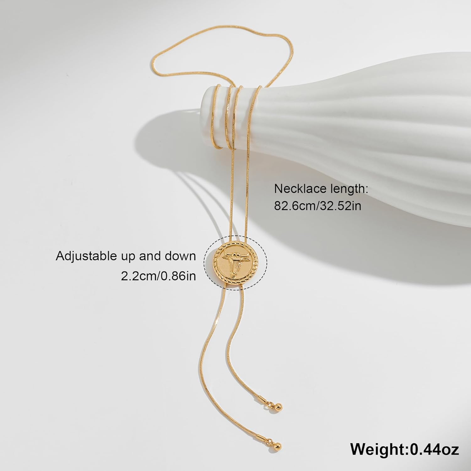 Western Cowgirl Necklace for Women - Lariat Long Chain Hat Bull Head Y Necklaces, Cowboy Bolo Tie Accessories Trendy Western Country Jewelry Gifts - Image 5