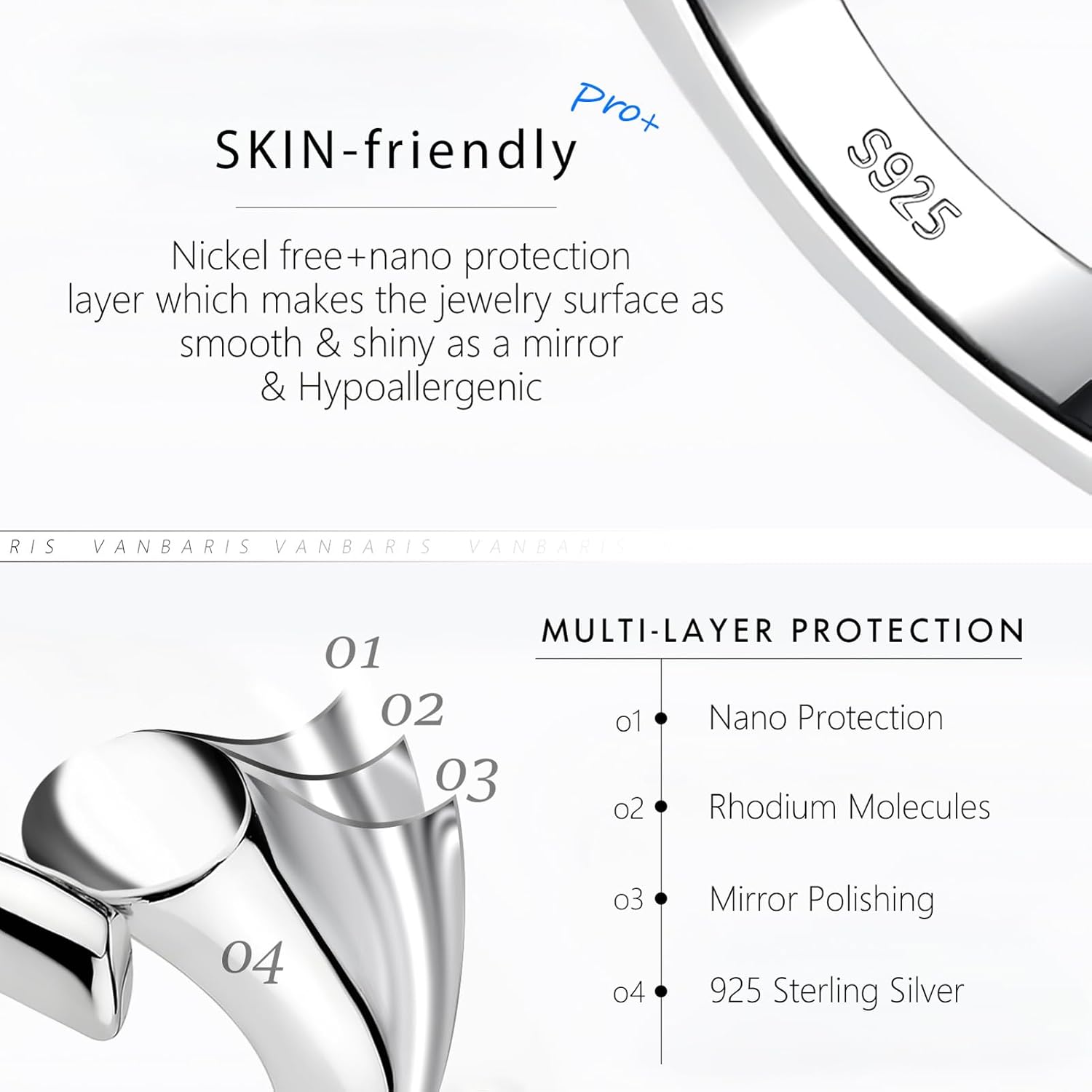 Necklace Extenders for Women Silver Durable Necklace Extenders, Sturdy 925 Sterling Silver Chain for Bracelet Anklet, 1 PCS 2 Inch - Image 2