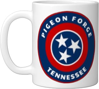 Pigeon Forge Tennessee TN Flag Badge Roundlet Souvenir Ceramic Mug, White