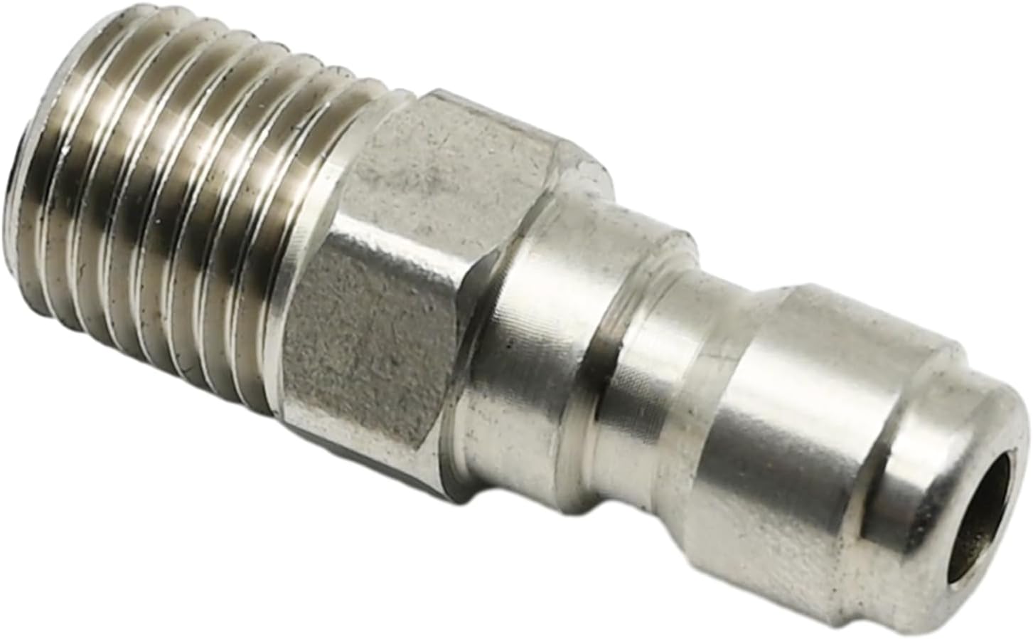 Pressure Wahser Plugs, 1/4" Stainless Steel Quick Connect Plug Male NPT Fitting, 5000 PSI Pressure Washer Plug Fit for Most Metal Couplers, Pack of 2