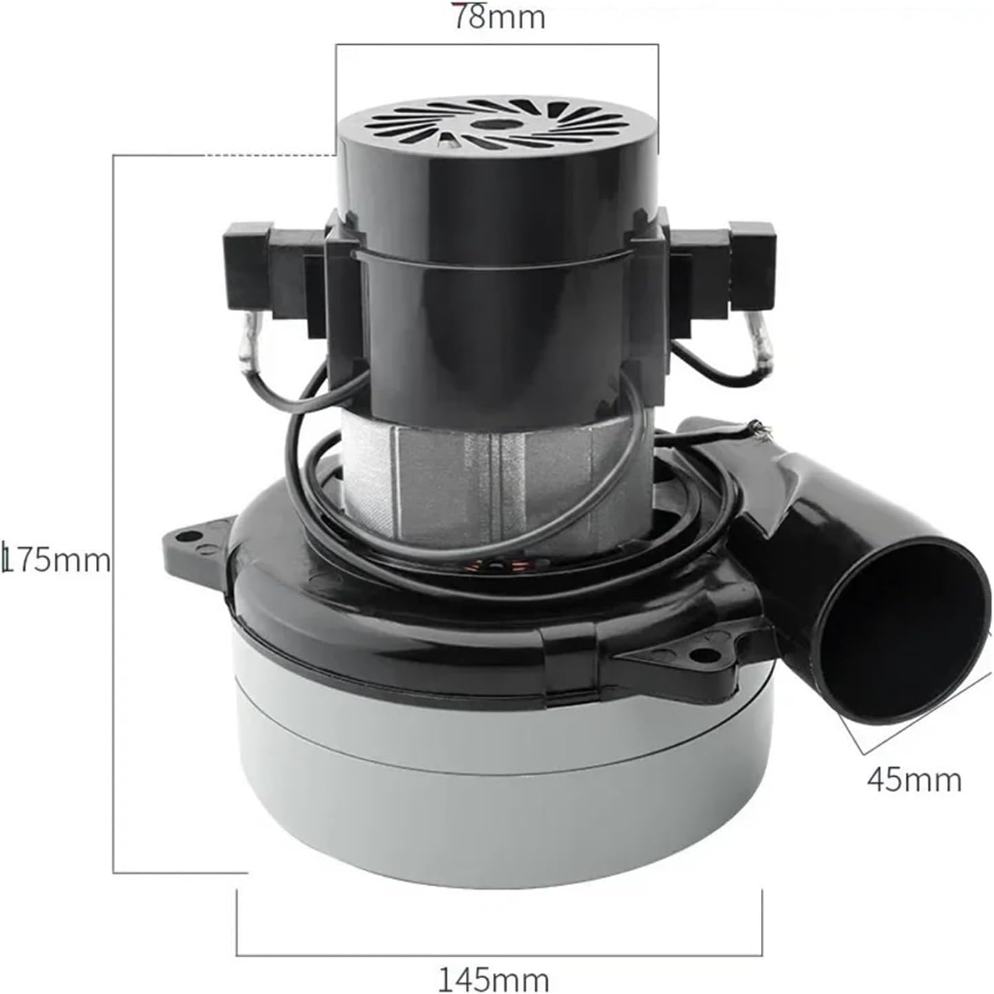 Industrial Vacuum Cleaner Accessories Motor All Copper Wire Dust-free Saw Motor, 220V 1200W 50HZ Side Air Outlet Motor