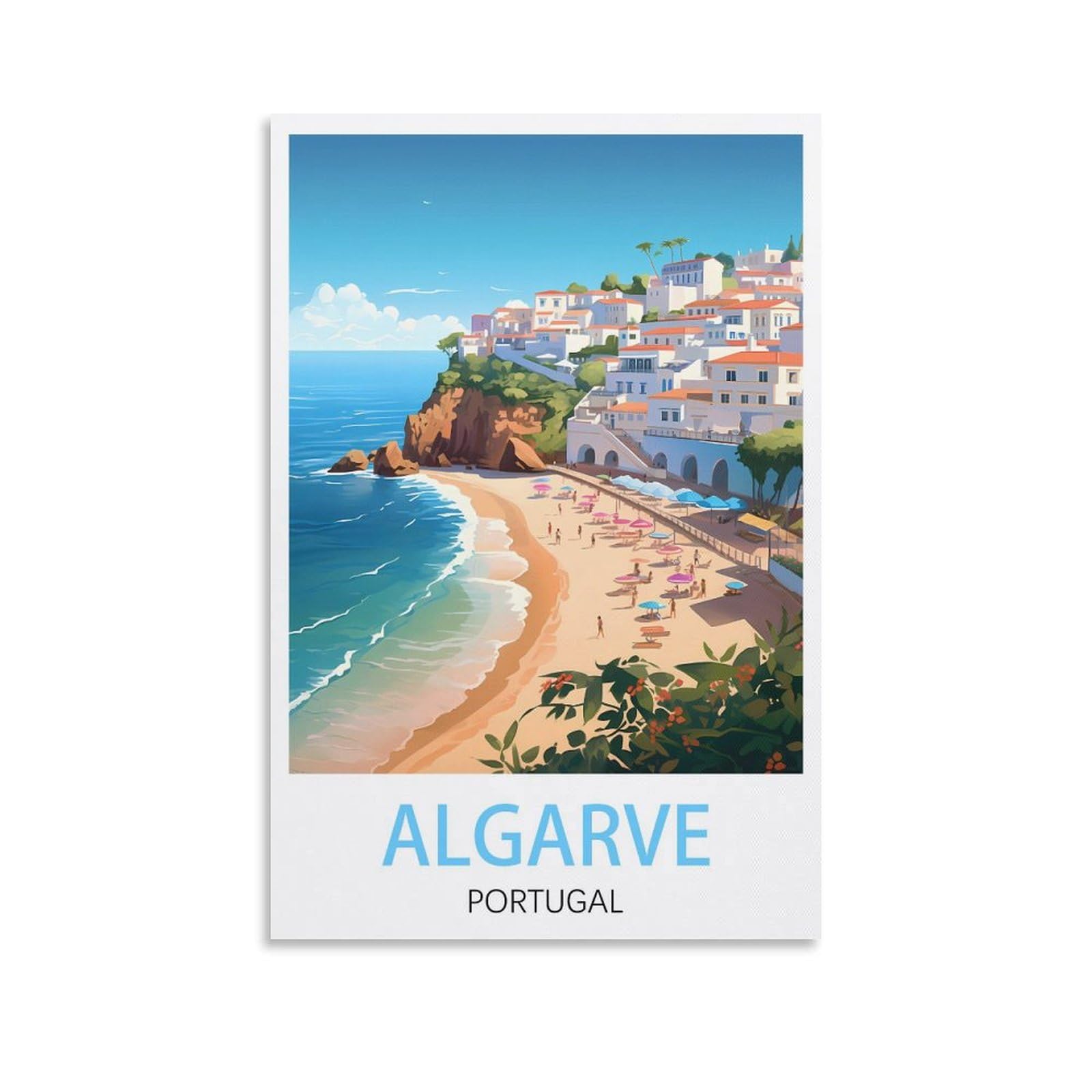 Metal Tin Sign Wall Art Vintage Decor for Man Cave Garages Home Bedroom Retro Decor Algarve Portugal Posters 15x30cm