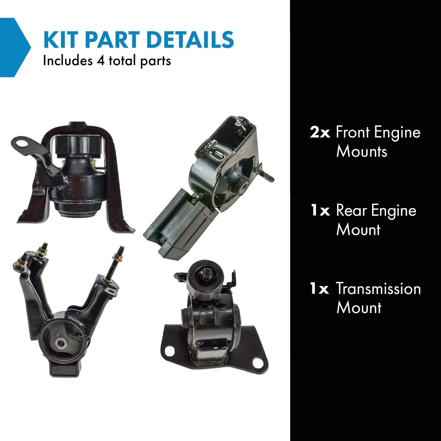 TRQ Engine Motor & Transmission Mount Set Kit