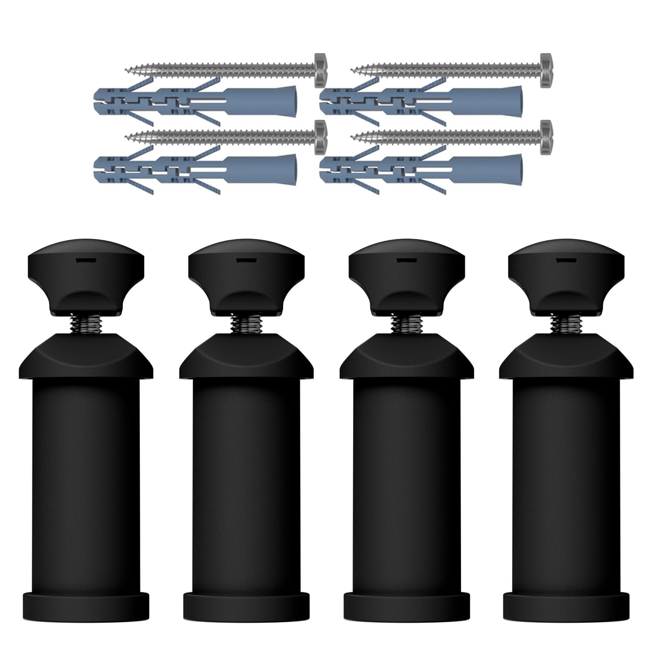Myhomeware Radiator Accessories,Towel Rail Radiators Universal Brackets Chrome,White,Black, Radiator Valves (Black Bracket Only)