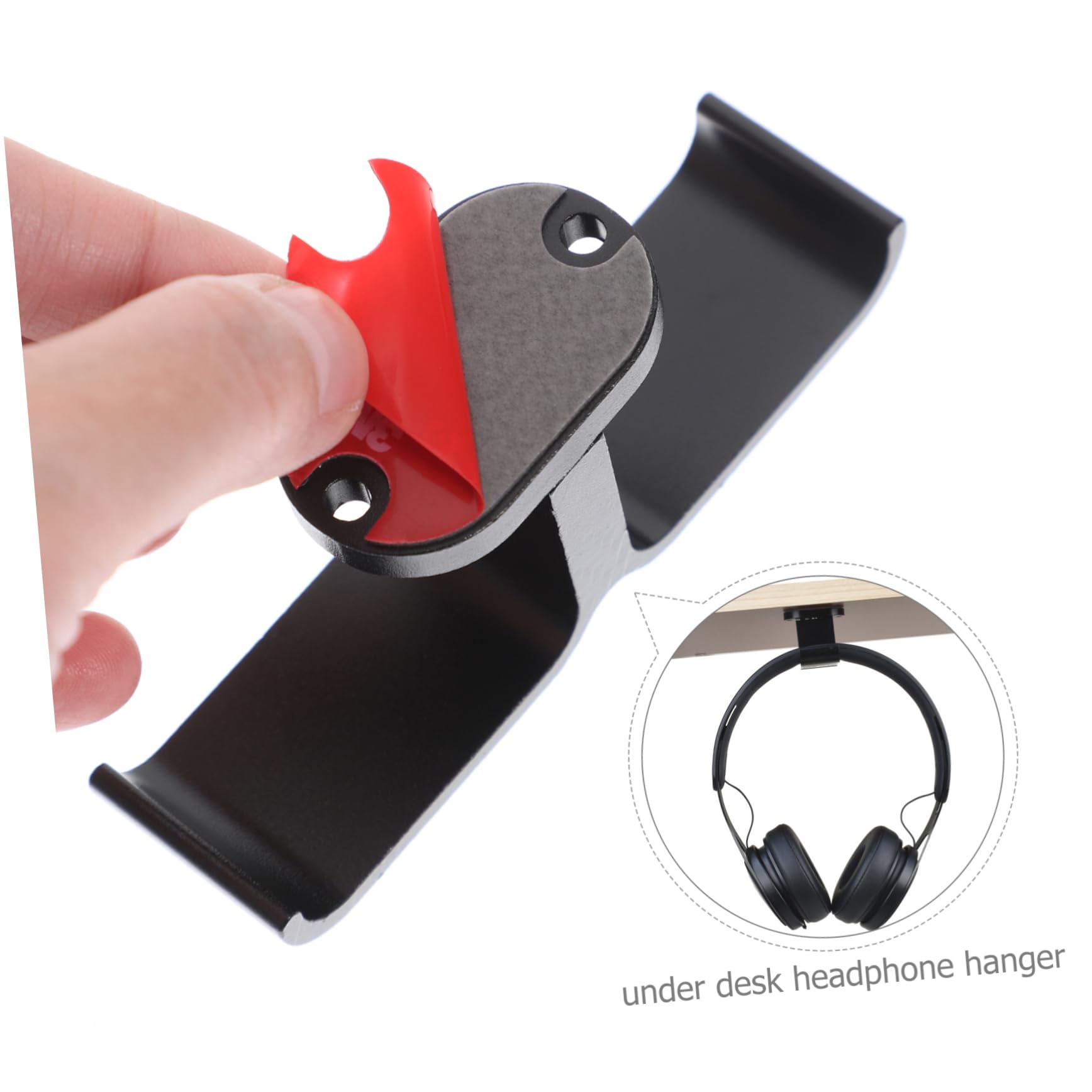 Uonlytech 4pezzi Supporto Per Cuffie Gaming Con Doppio Gancio Montaggio Sotto Scrivania Adesivo o Viti Design Salvaspazio Per Ufficio e Casa