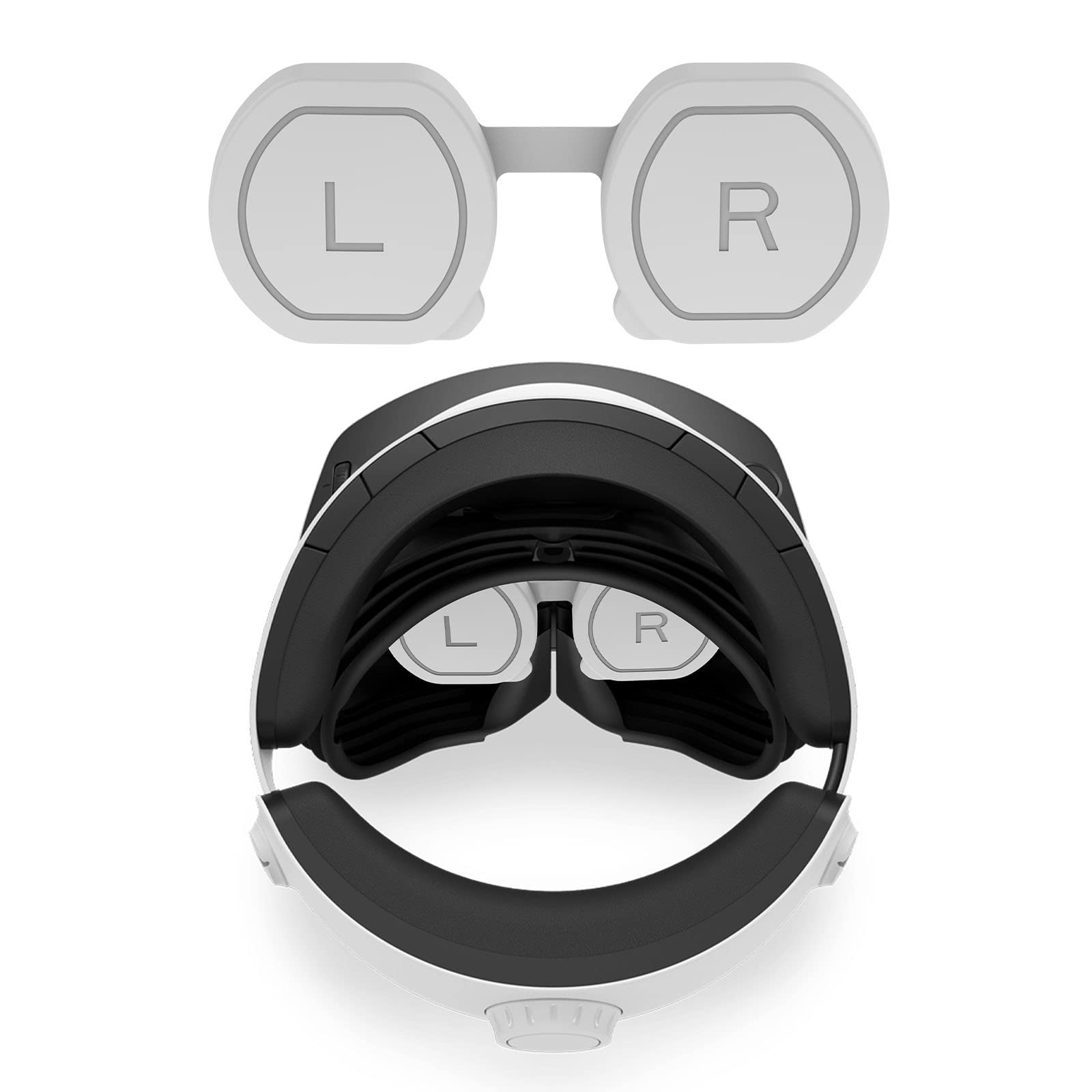 Silicone Cover for Sony for PS for VR2 Lens PSVR2 Soft Sweatproof Dustproof Accessories Glasses Silicone Dust Protective Cover (Gray)-image-12
