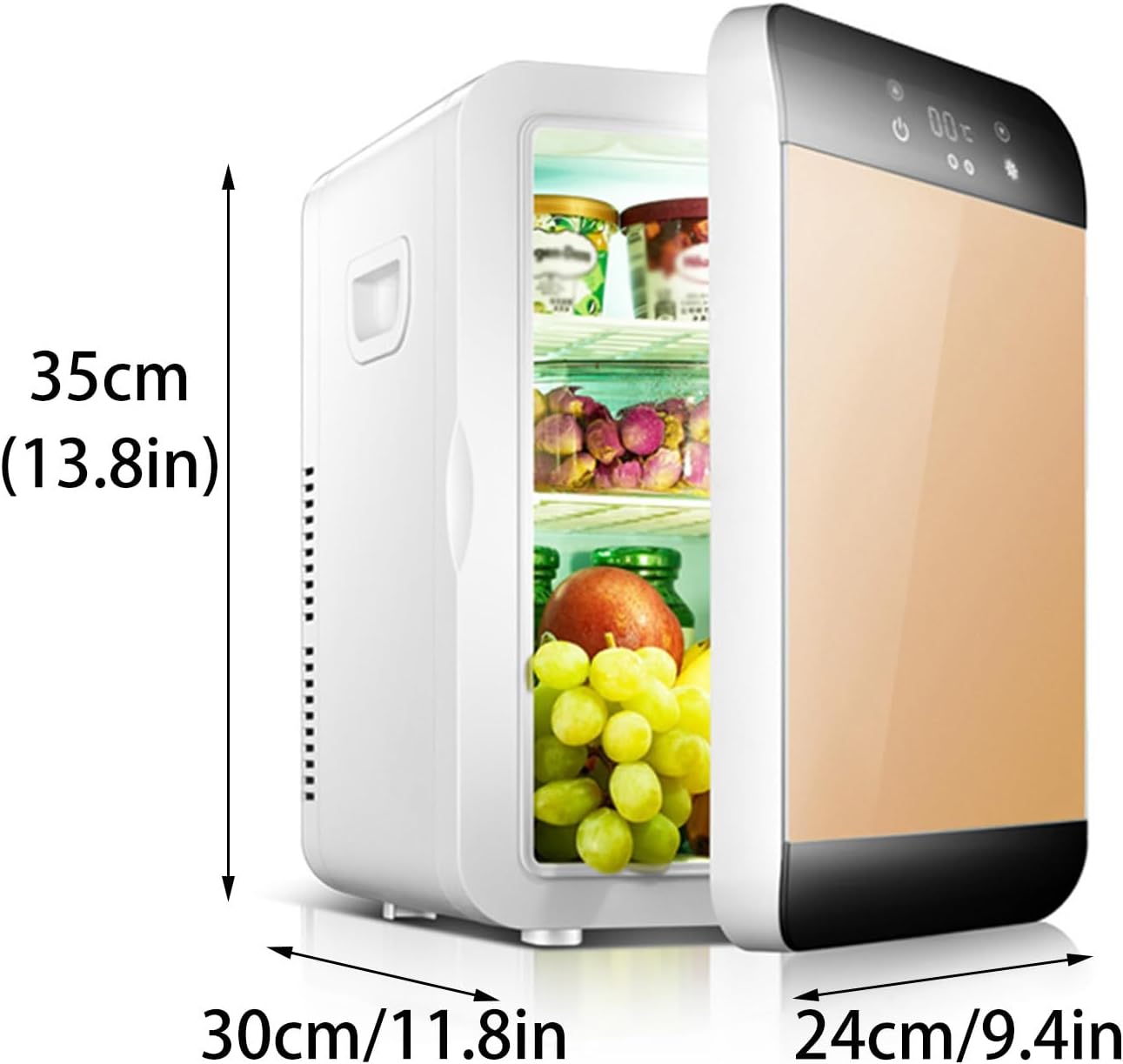 Mini Fridge, Compact Refrigerator with Adjustable Shelf, Small Refrigerator for Bedroom, Dorm, Office, Living, Home Bar, Garage(Size:16L)