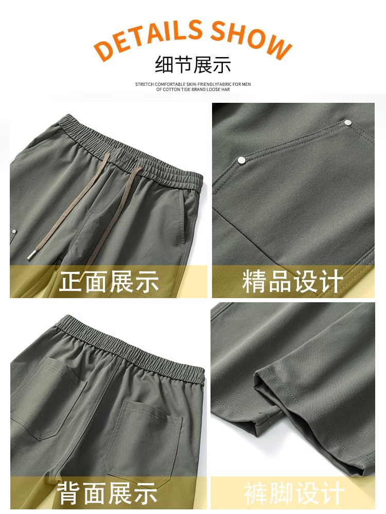 Pantaloni Casual per Uomini per Autunno Sportivi Lunghi, in Stile da Lavoro