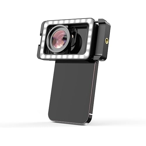 APEXEL 15X Macro Lens for iPhone with LED Fill Light, Samsung, Android Phone, with Universal Lens Clip Attachment (Fits for Almost Smartphone)
