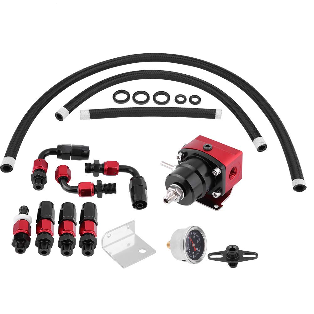 KIMISS Kit regolatore di pressione carburante universale regolabile 0-100psi calibro AN 6 raccordo