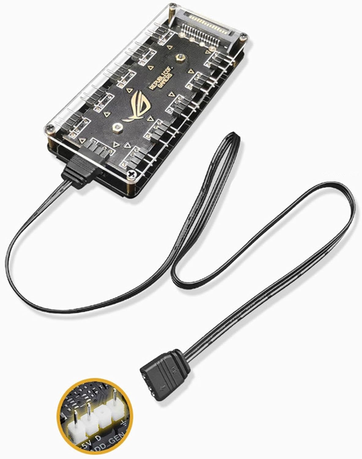 RGB Fan Splitters, ARGB Hub Splitter widely Compatible Standard