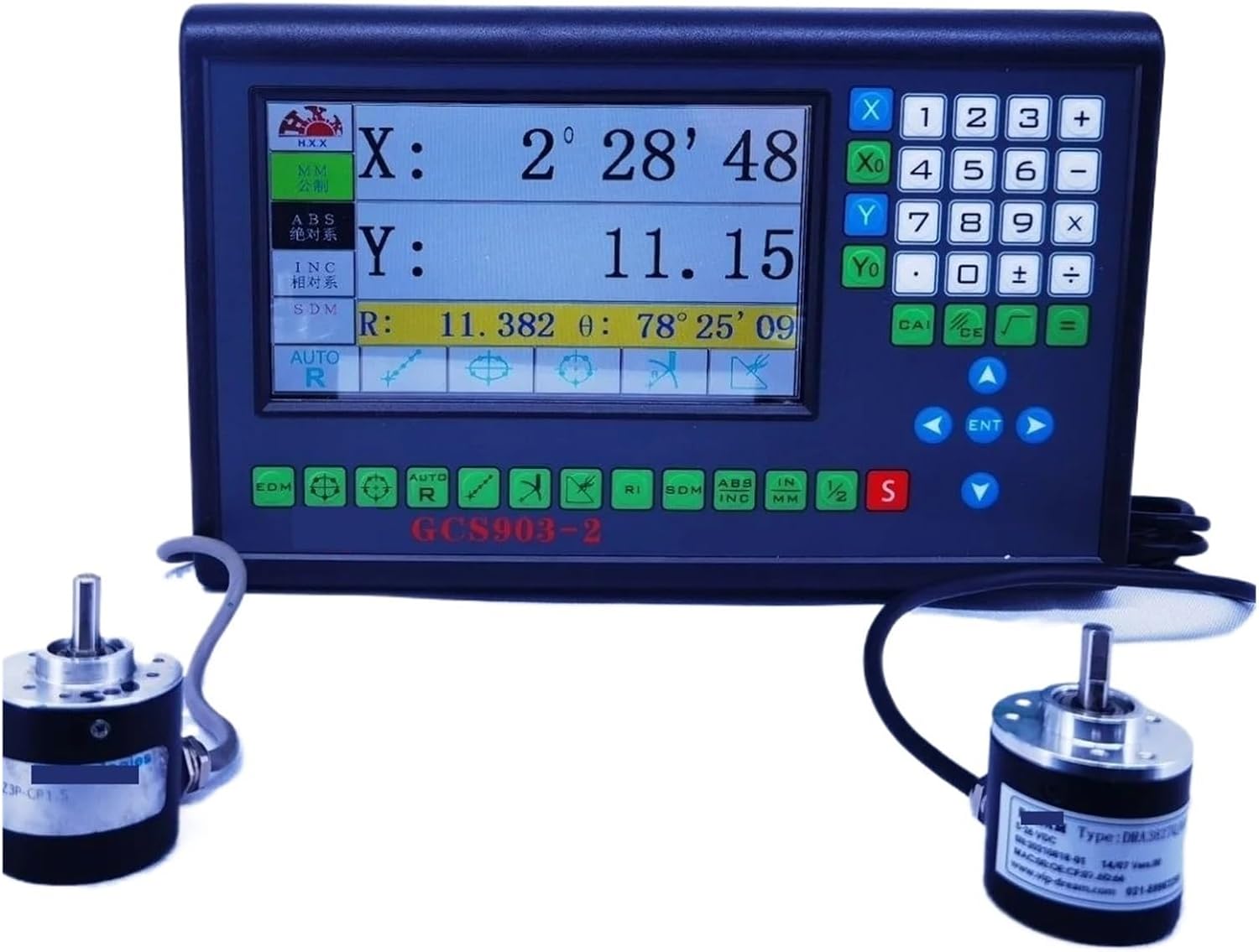 Rotary Encoder Degree Minute Second Display Percentage Display GCS906 Angle 360° Digital Display Meter(0.14 per Pulse)