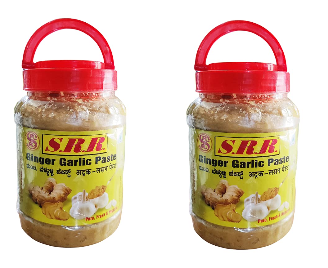 SRR Masala Ginger Garlic Paste 0.9 kg Pack of 2 ( Total 1.8 kg ) All Natural No Artificial Flavors or Colors (B08GSMM1Y7) Amazon Price History, Amazon Price Tracker