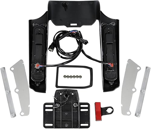 Miniatura 8 de TCMT Respaldo trasero con kit de luces LED para frenos, marcha atrás y señales de giro para Harley Touring Road King, Road Glide, Street Glide,