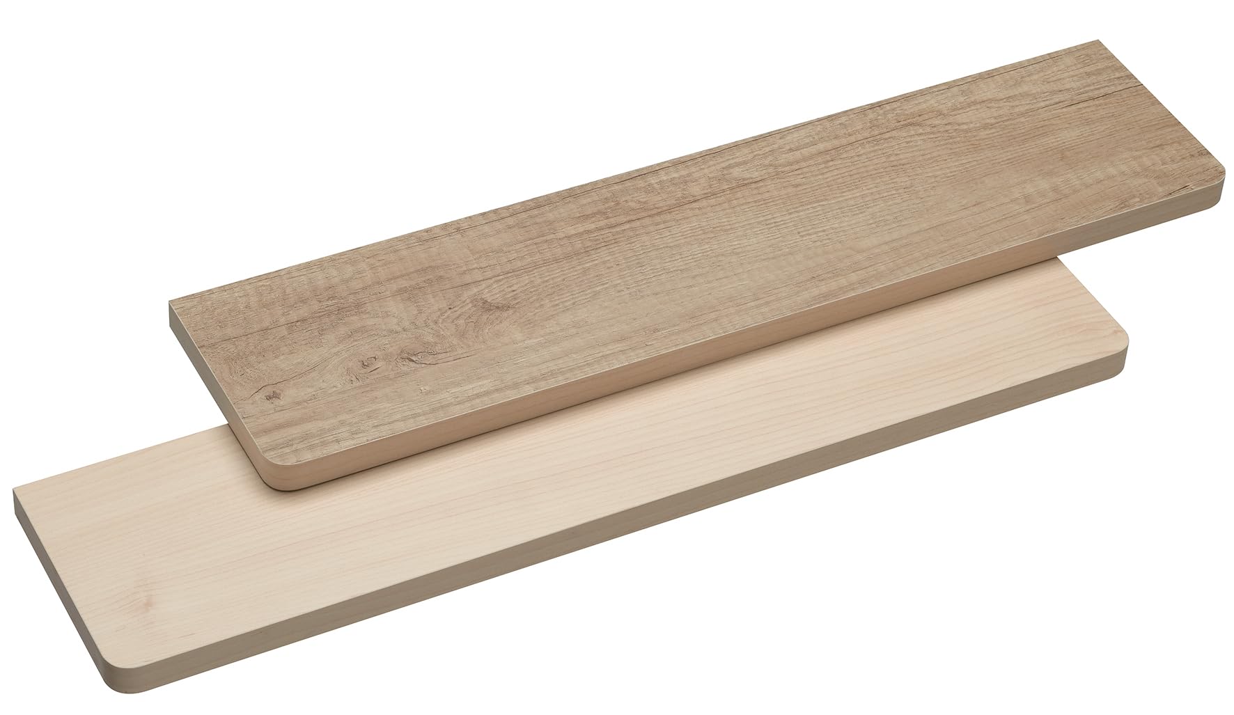Merveille - Estante para Radiador sin Taladrar - Balda Reversible de Melamina Haya/Roble - Grosor 19 mm - Resistencia a la Humedad + Calor, 100°C - 100 x 12 cm