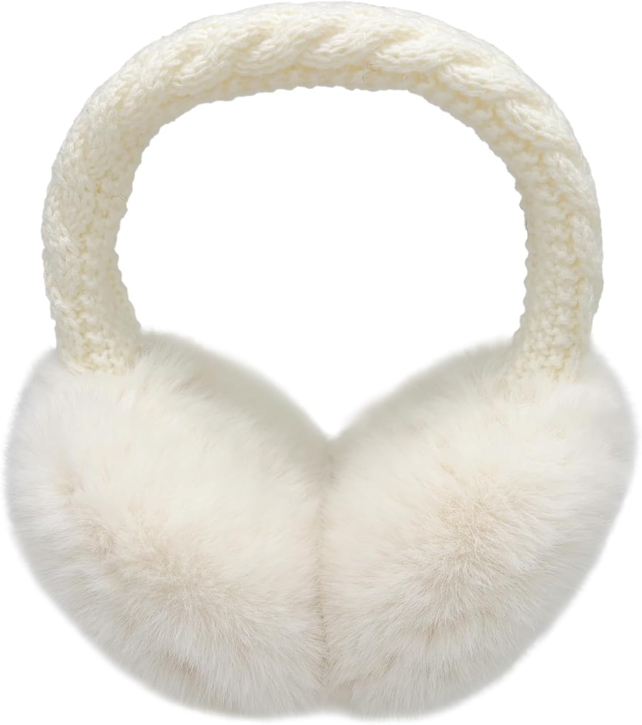 LCXSHYE Winter Women Ear Muffs Warm Knit Ear Warmers Girls Foldable Fuzzy Thick Earmuffs for Outdoor - Image 5