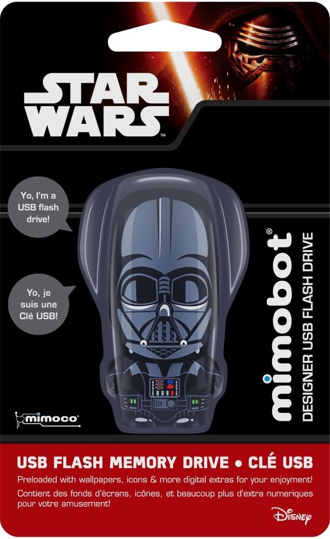 8GB Darth Vader Star Wars USB Flash Drive with Bonus preloaded Mimory® Content, Limited Edition MIMOBOT® Character by Mimoco®