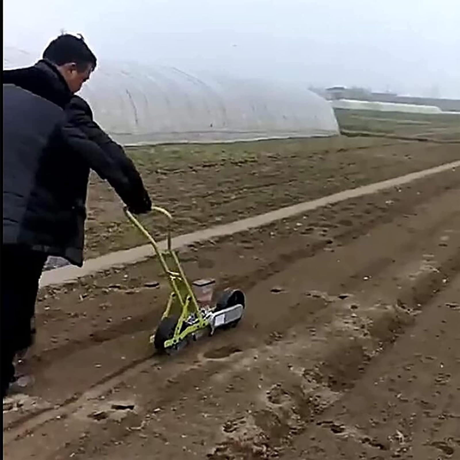LXURY Esparcidor De Sembradoras De Semillas De Jardín Multifunción Sembradora Manual Esparcidores De Césped Herramientas De Sembradora De Jardinería De Empuje Manual,2 Lines