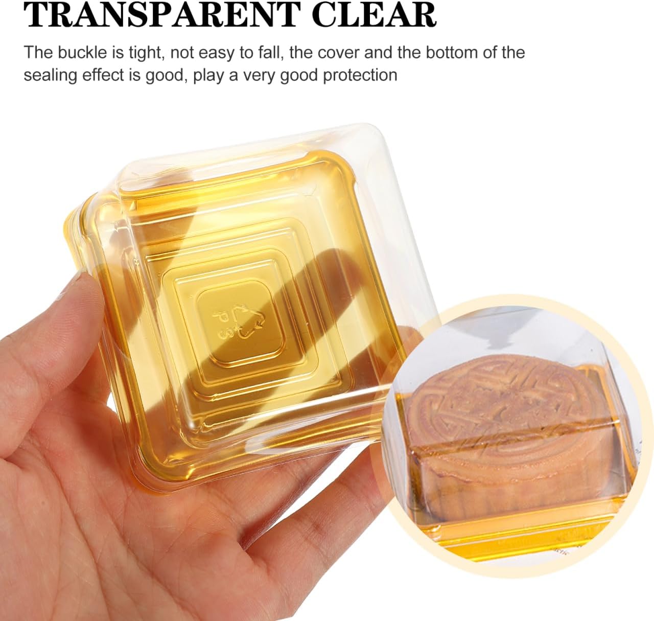 BESTonZON Clear Mini Cupcake Boxes 2.75X2.75X1.57 Inch Individual Plastic Dessert Packaging Containers for Baking Supplies and Party Storage 50 Pack