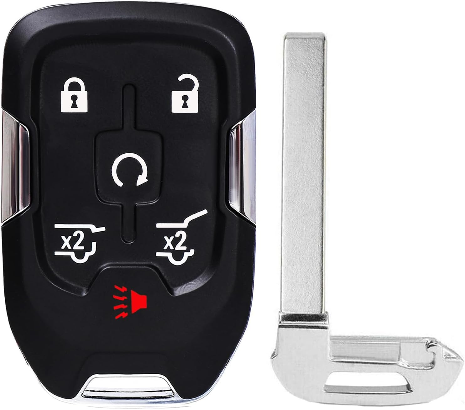 5 Buttons Self-Programmable Remote Key Fob Control Replacement for 2015 2016 2017 2018 2019 2020 Chevy Suburban Tahoe GMC Yukon (FCC:HYQ1AA) 1 Pack