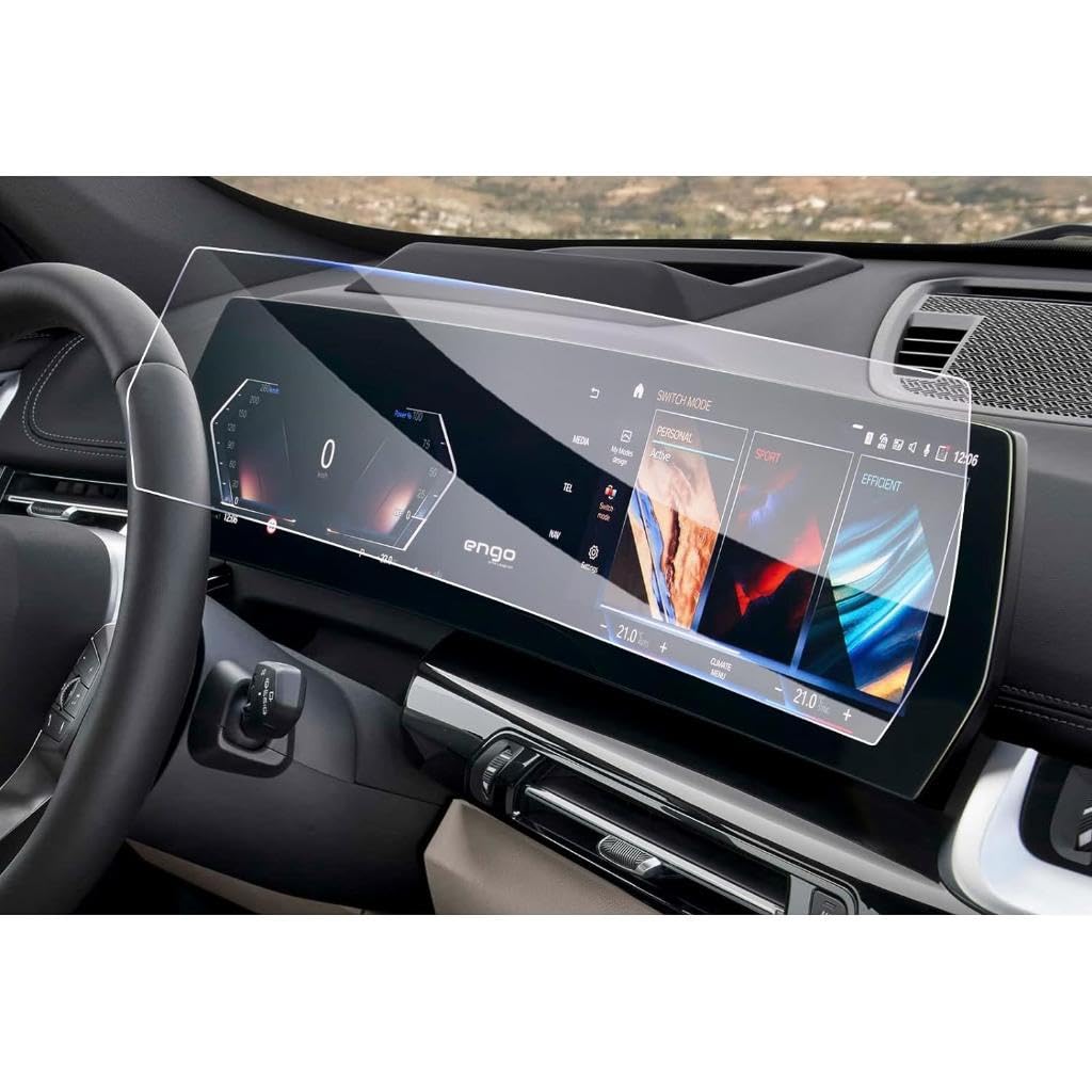 Engo Bmw iX1 İle Uyumlu Mat Ekran Koruyucu Şeffaf Tam Kaplama Tek Parça