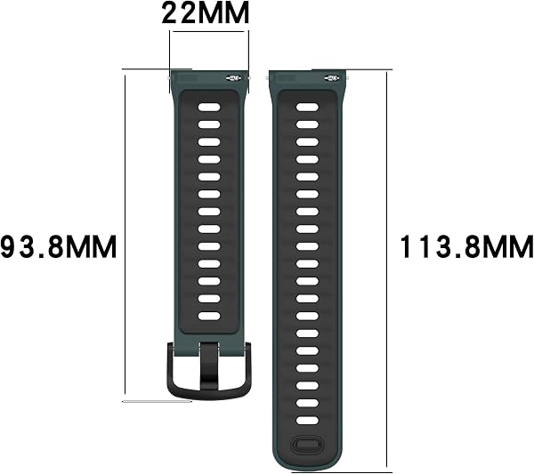 Bracelet de rechange compatible avec Coros Pace 4, bracelet en silicone doux et respirant, accessoire de montre pour Pace 3/Pace Pro/Apex 2 Pro - 5