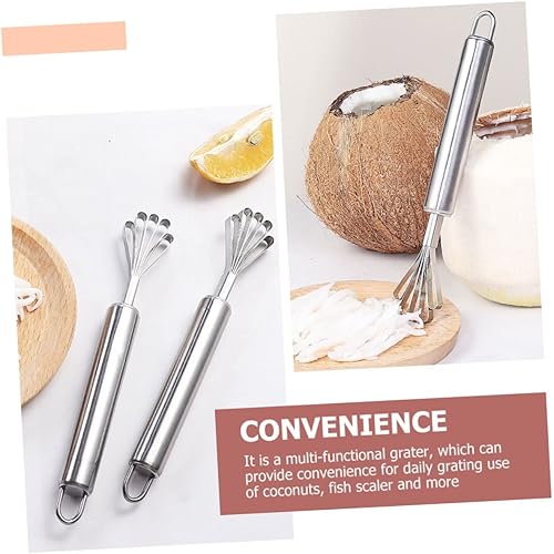 Miniatura 9 de GOOHOCHY 3 unids coco rallado multifuncional Peeler piel de pescado removedor rápido ralladores de piel de pescado máquina manual pescado raspador