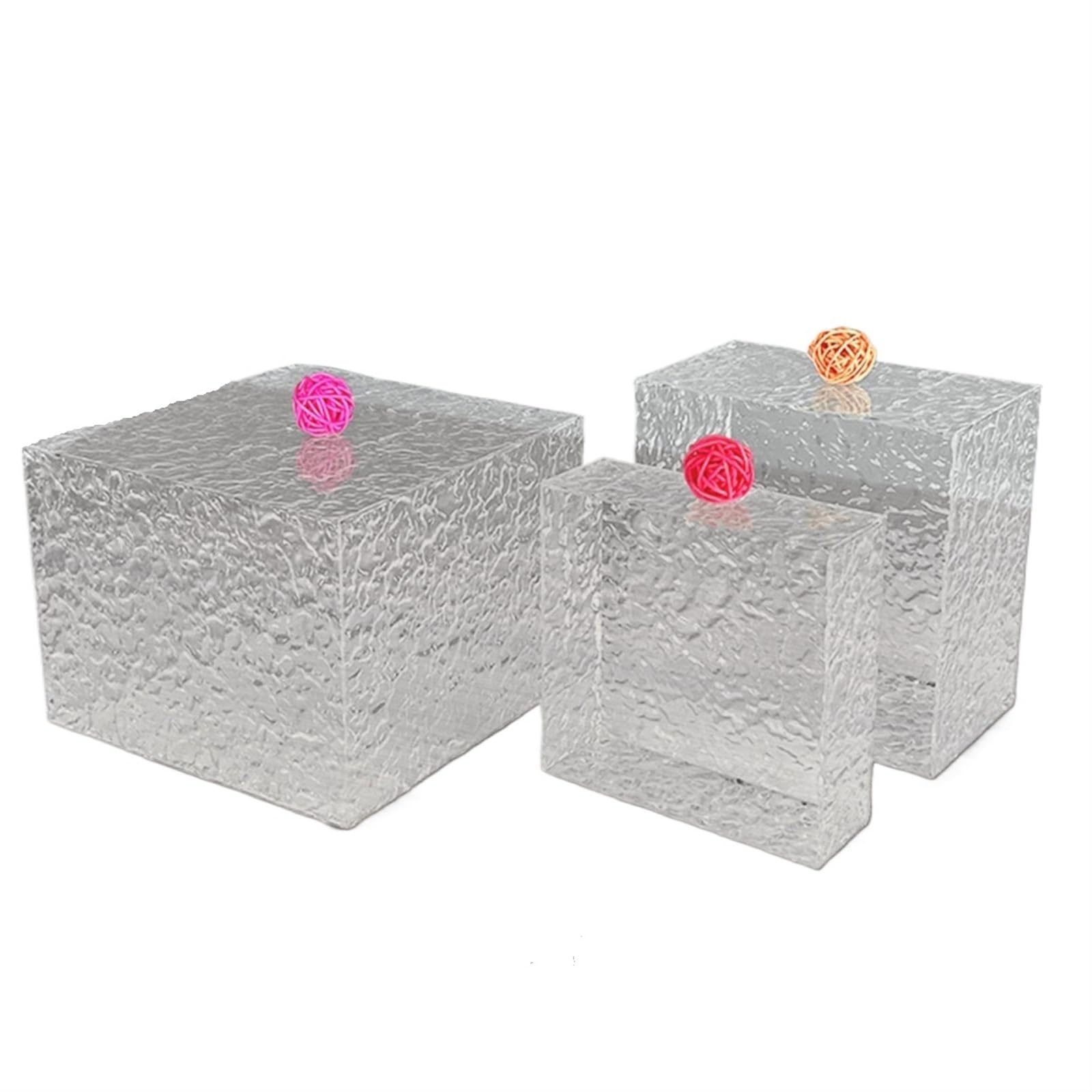 Alzata per buffet Espositore for alimenti a cubo di pietra, decorazione for feste compleanno e matrimonio, supporto quadrato for buffet, for vassoi cibo dessert