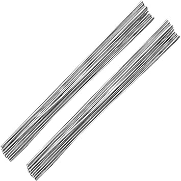 Aluminum Welding Rods, Linkhood 20-Pack Universal Low Temperature Aluminum Welding Cored Wire for Electric Power, Chemistry, Food, Silver 0.08inx10in