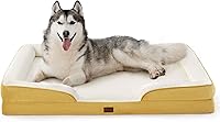 Vista 469 de Bedsure - Cama ortopédica XXL para perros, sofá cama lavable para perros gigantes, espuma de soporte con funda extraíble y lavable, forro Marrón
