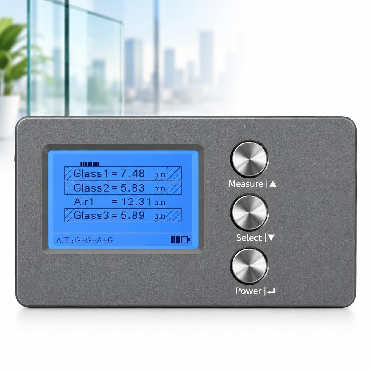 Medidor espesor de vidrio digital, Probador espesor de vidrio Lcd