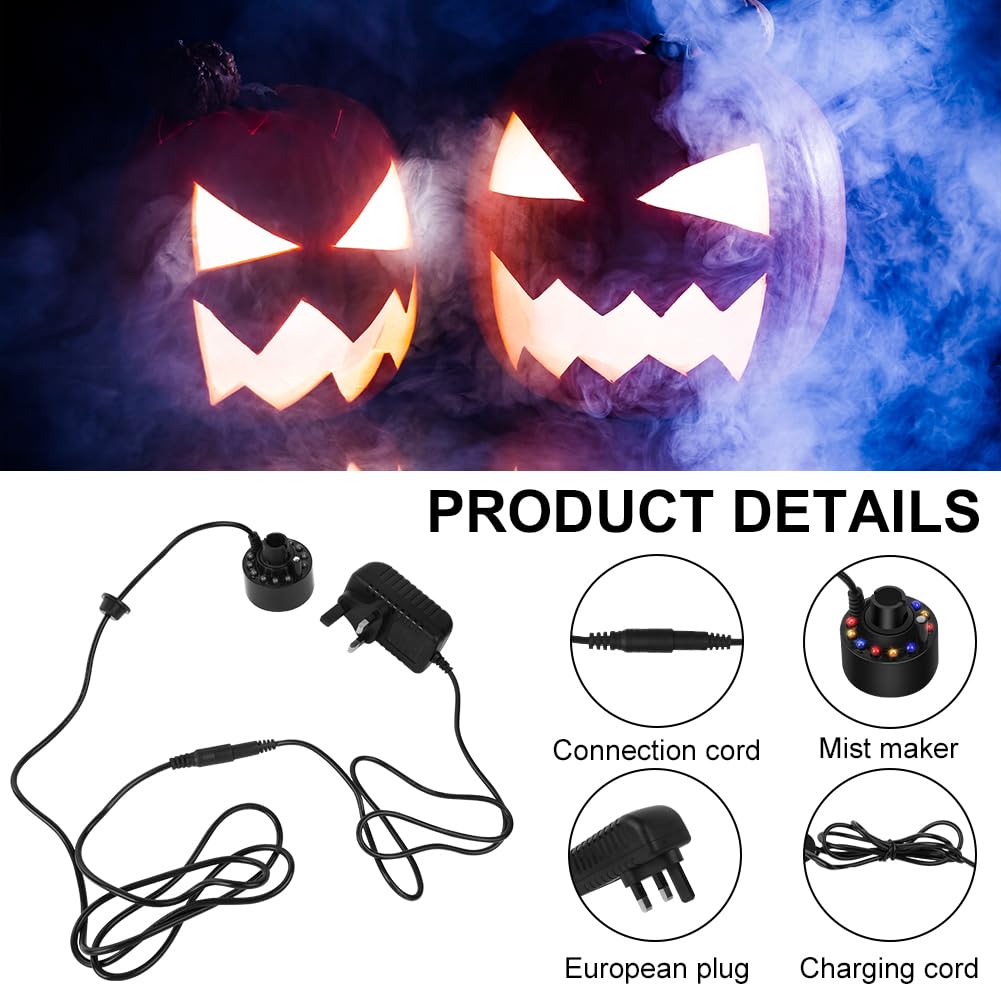 HOTUT Mini Mist Maker,LED Mist Fountain,Mister Fogger for Pond Decor, White - Image 3
