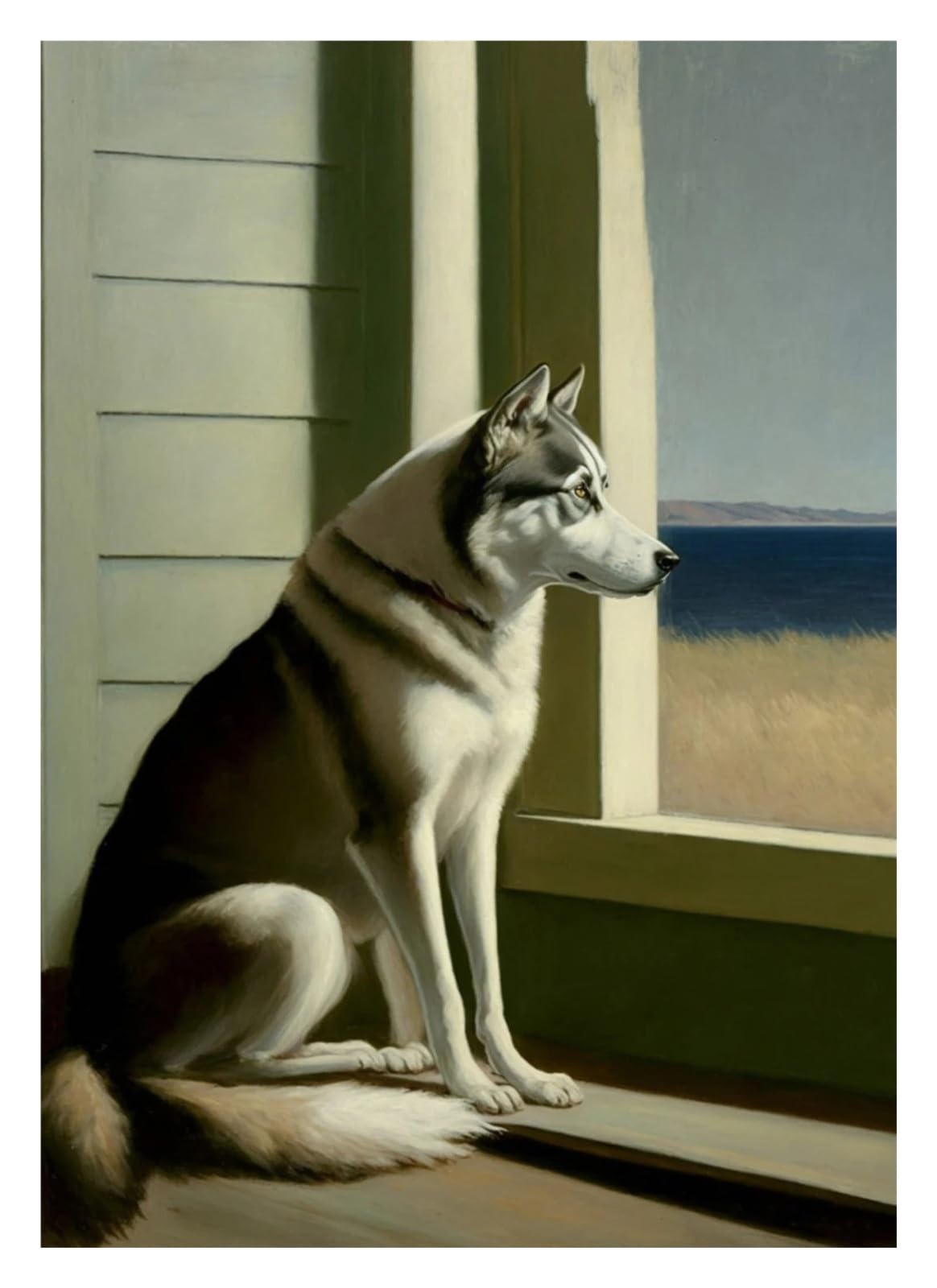 Art mural Teckel et Husky : la solution idéale pour réchauffer un salon blanc
