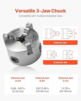 骨董品　小刀3本 VEVOR 3-Jaw Lathe Chuck, 3 Inch (80 mm), Self-Centering