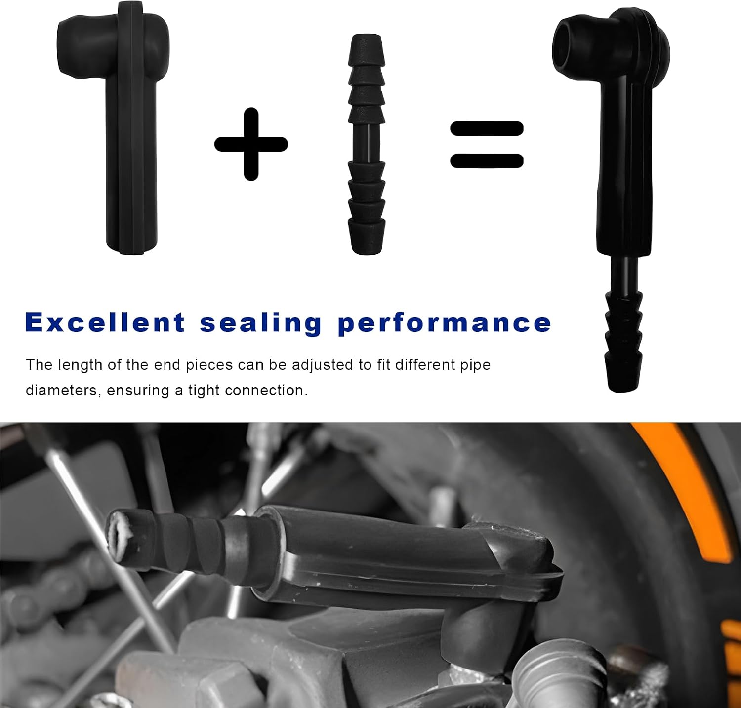 5 PCS Brake Bleeder Connector Kit, Brake Fluid Bleeding Adapters Oil Air Hose Changer, Oil Bleeding Pump Exchange Adapter Joint for Cars Trucks SUVs, Car Accessories (Black)