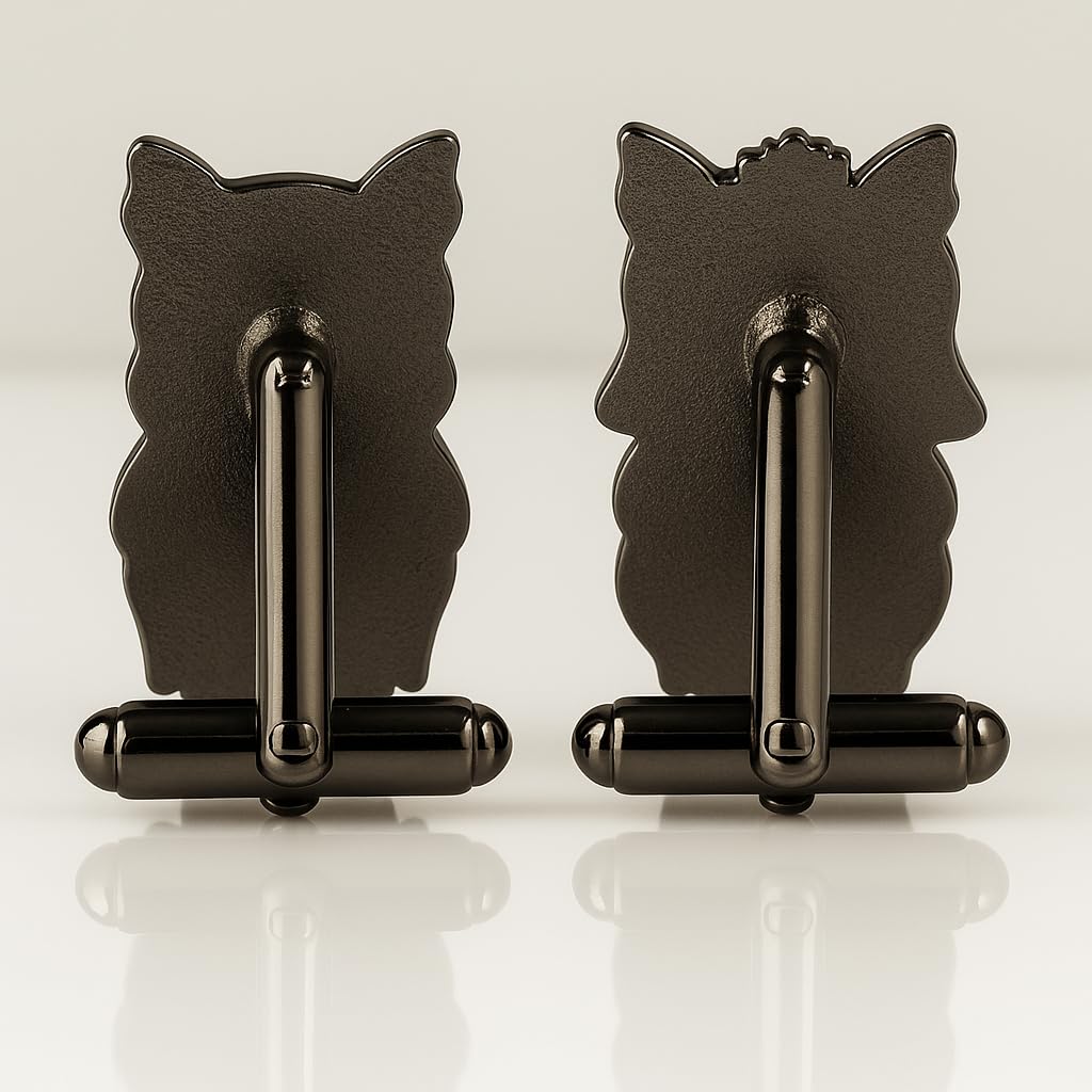 Gemelos de Cerditos Novio y Novia para Camisa Formal | Diseño divertido de pareja de cerdos para bodas, eventos formales, celebraciones, trajes y camisas elegantes