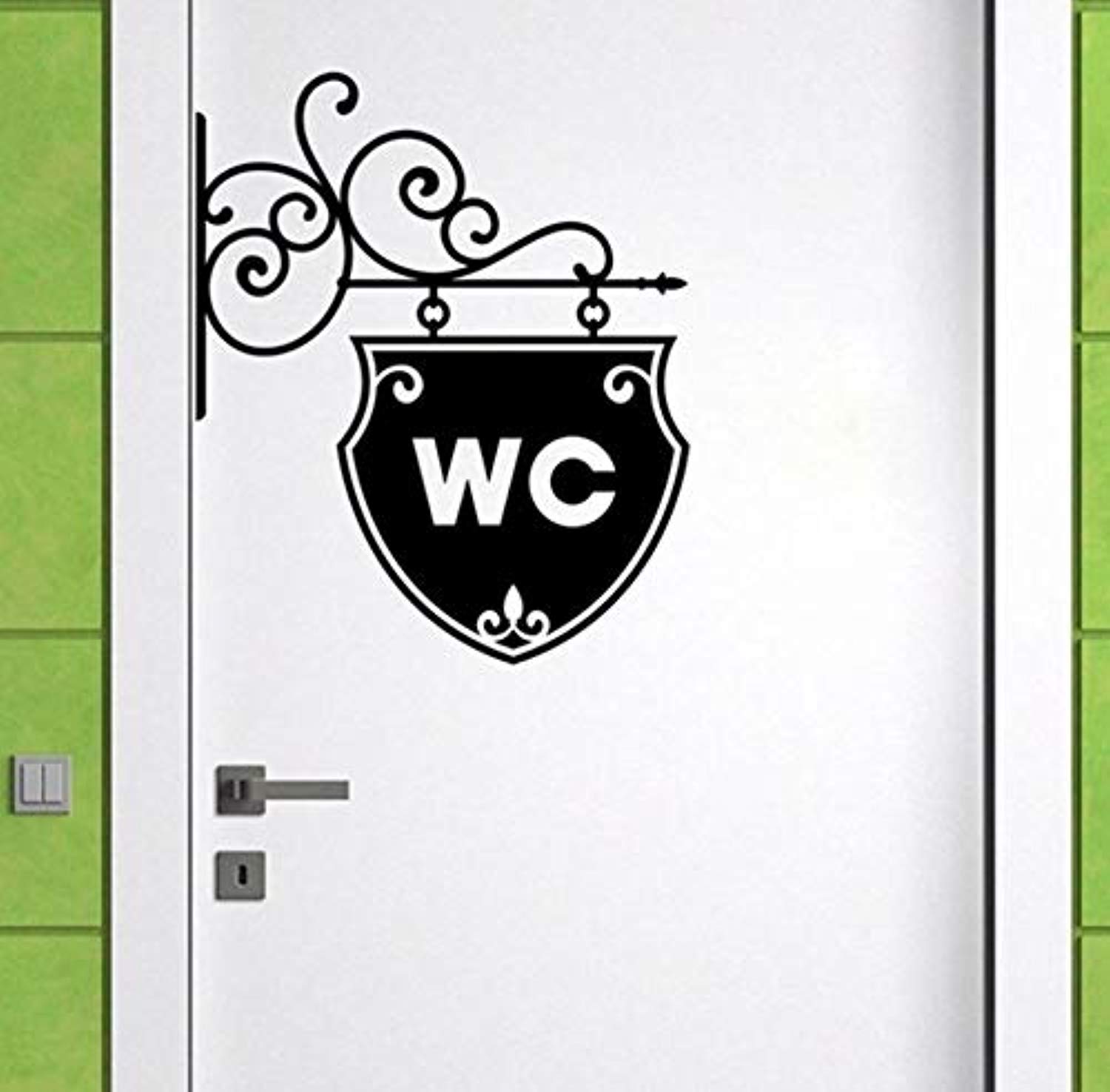 WC Quotes Door Vintage Bathroom Toilet DIY Waterproof Art Home Decoration Accessories Wall Decals Decor Vinyl Sticker IR7576