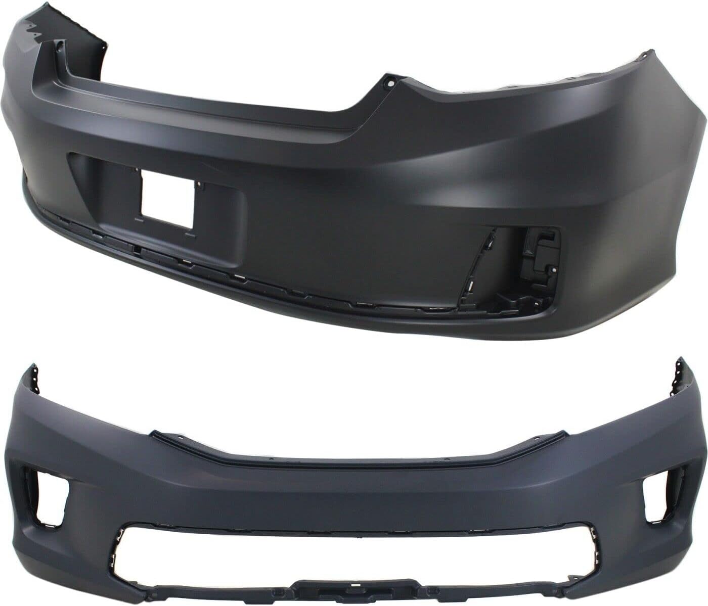 Replacement Set of 2 Bumper Covers Fascias Coupe Pair