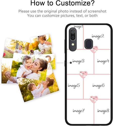 Miniatura 2 de Funda de teléfono personalizada para Samsung Galaxy A20 de 6.4 pulgadas, imágenes de fotos con collage personalizado, funda anticaída, funda suave