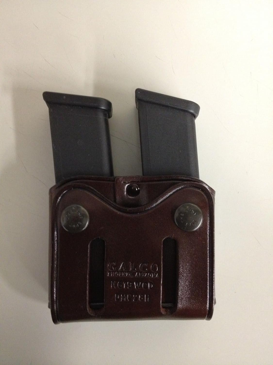 Galco DMC Double Mag Carrier for .45, 10mm Staggered Metal and Polymer Magazines Glock, para, H&K, Springfield, S&W
