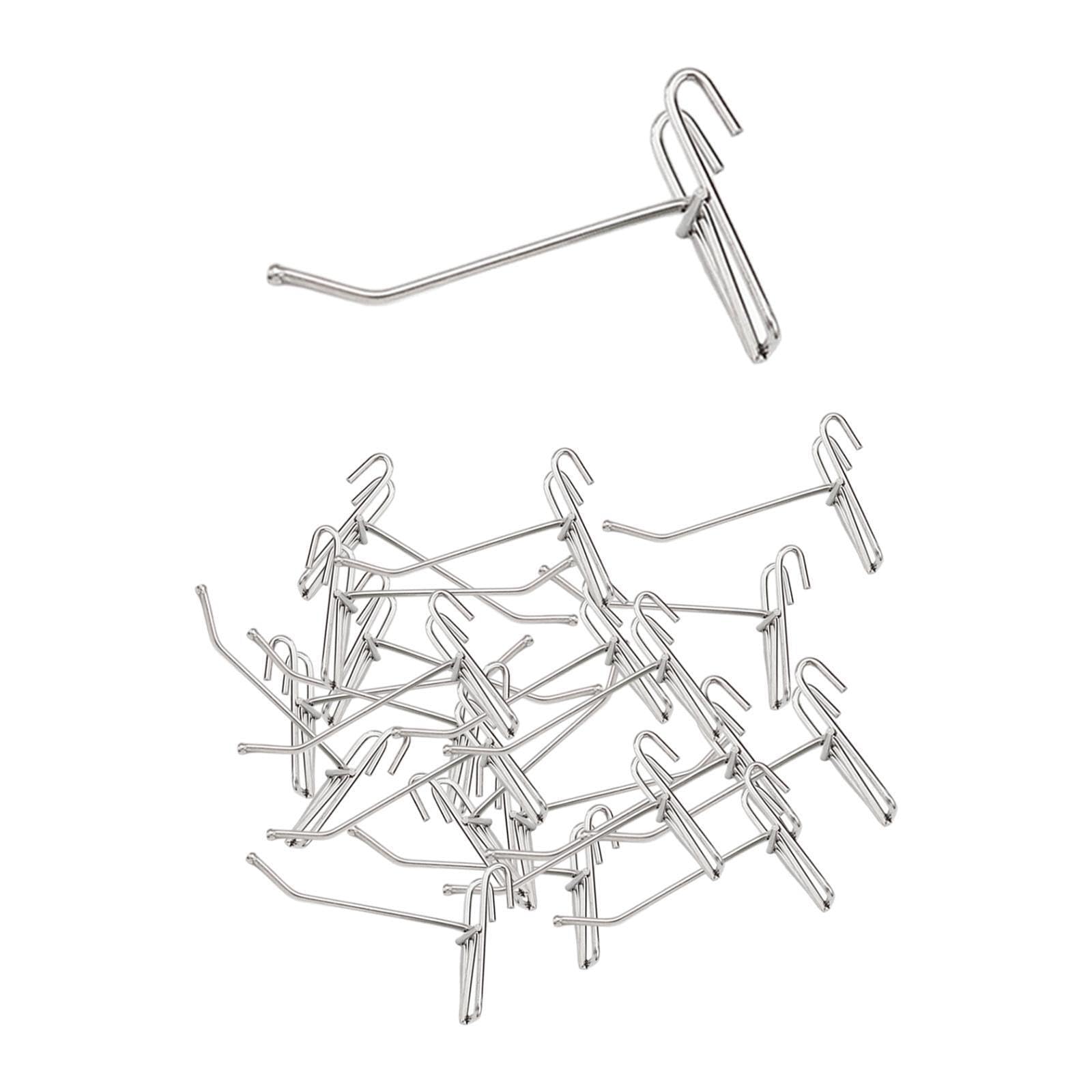 PUXZYAX Grid Wall Hooks Designed in Heavy Duty Stainless Steel for Jewelry Stores Supermarkets Ensuring Durability and Functionality Jewelry Store Shelf Hooks