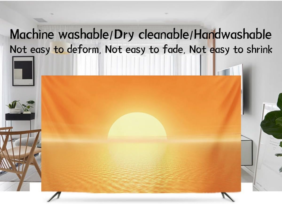 TV Cover TV Display Protector Cover Indoor 32-80 Inch TV Screen Protector Fashion Printing Televisions Computer Dust Cover Universal Cover Monitor Protector Cover-Pink-1||49-52 inch