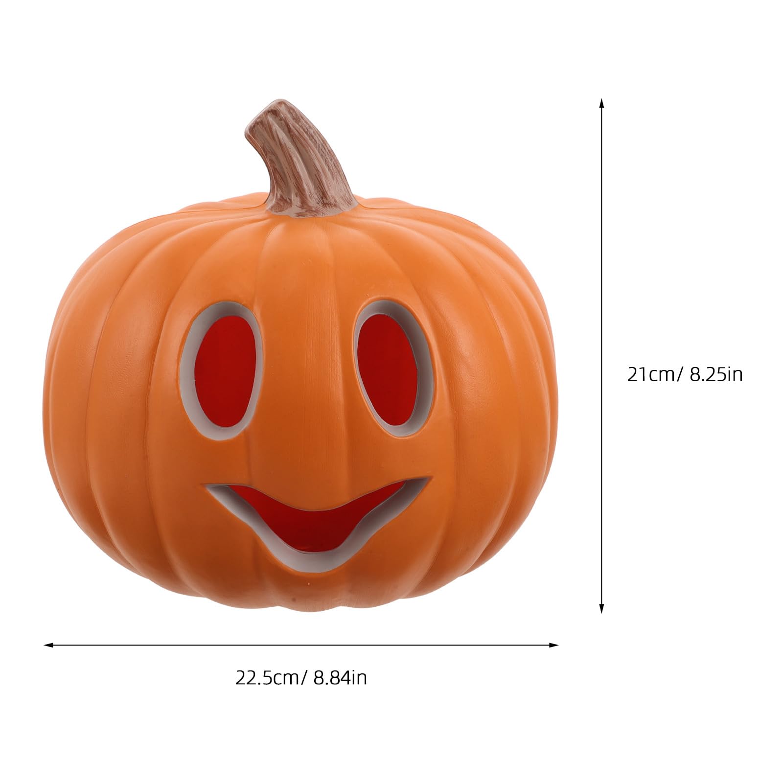 ibasenice Decorazione di Halloween a Forma di Zucca: Grande Zucca illuminata da 23 cm (9 Pollici) - Lanterna Spaventosa e Luminosa per Il Portico, Il Giardino e Le Feste a Tema casa stregata.