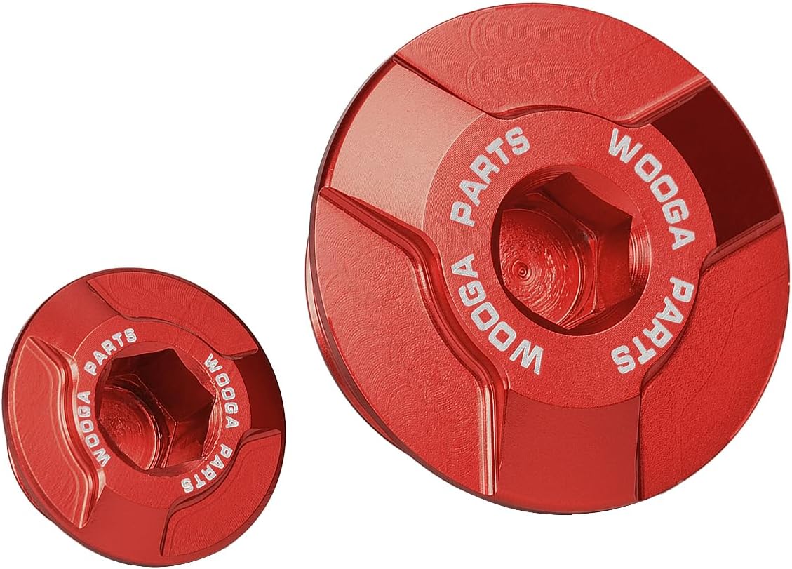 Motorcycle Engine Plug Screw Cover Crankcase Cover Engine Oil Filler Screw for Honda CT125 Hunter Cub Grom125 SC50 SC110 Monkey125 Dax125 Super Cub C125 CL250 BR125R CB250R CMX250 (Red)