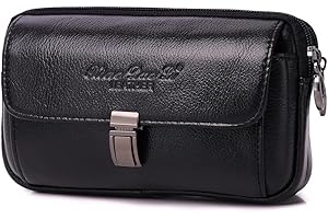 iPhone 8 Plus Genuine Leather Horizontal Waist Bag