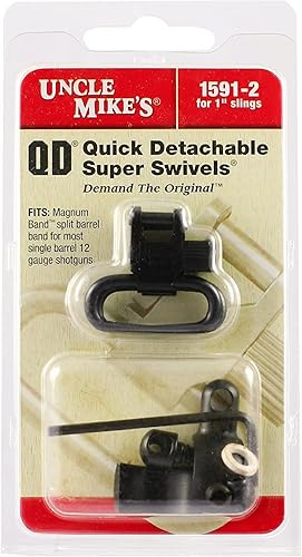 Uncle Mike's Quick Detachable Magnum Band Sling Swivels Black ,.850-.900" Diameter