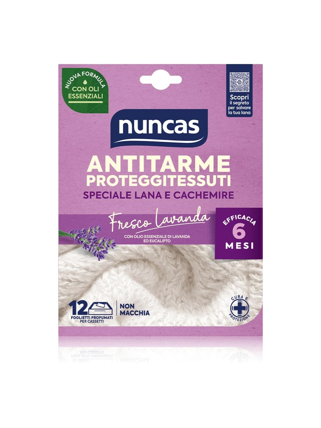 Nuncas Antitarme Proteggitessuti - Fresco Lavanda - 12 Foglietti