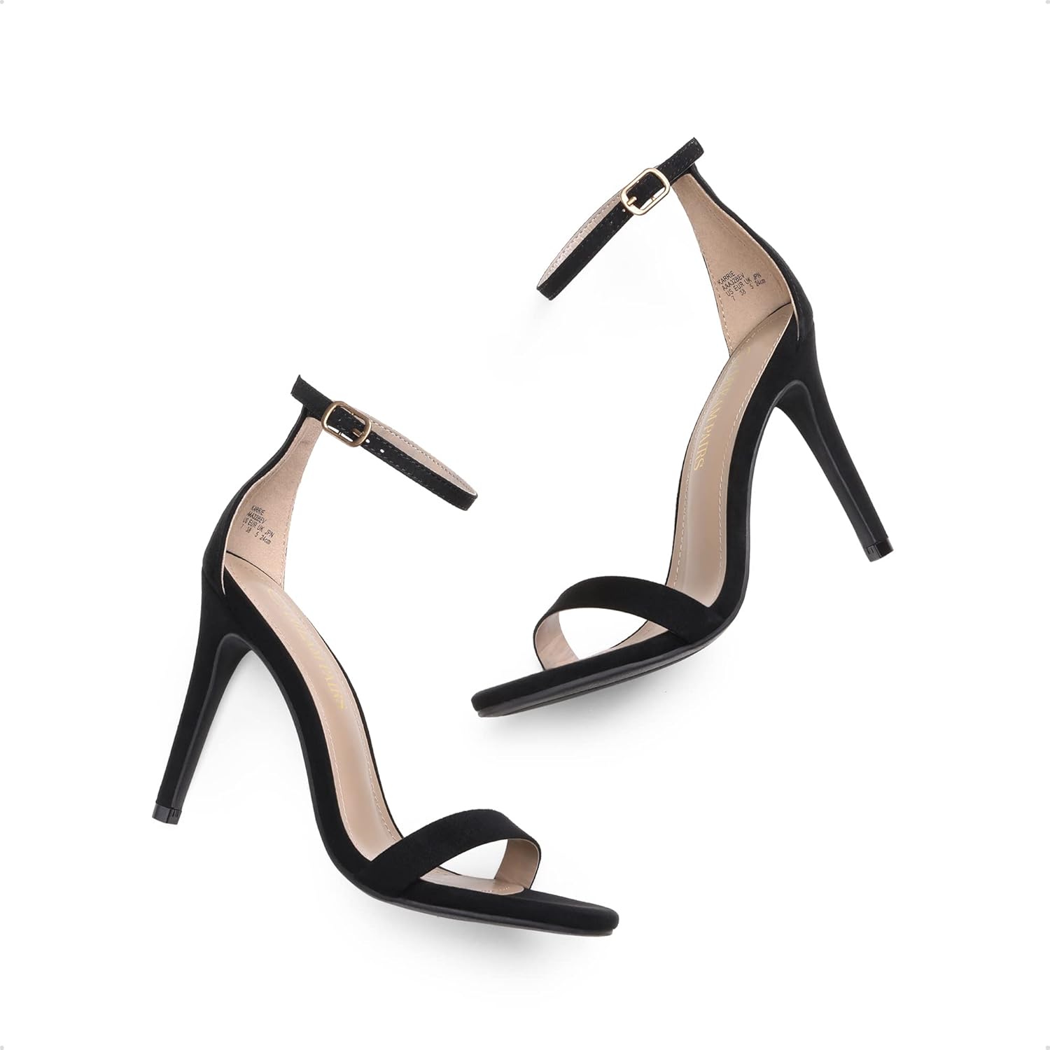 DREAM PAIRS Women's High Heels Flower Ankle Strap Stilettos Round Open Toe Dressy Sexy Sandals - Image 6