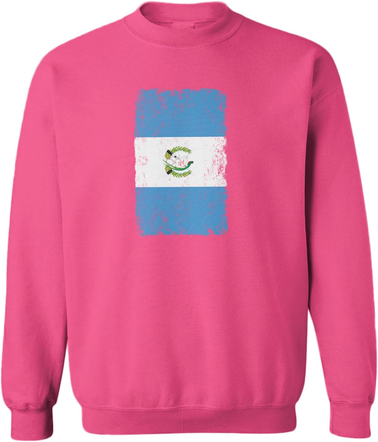 Tcombo Big Distressed Guatemala Flag Country Toddler Fleece Crewneck Sweater