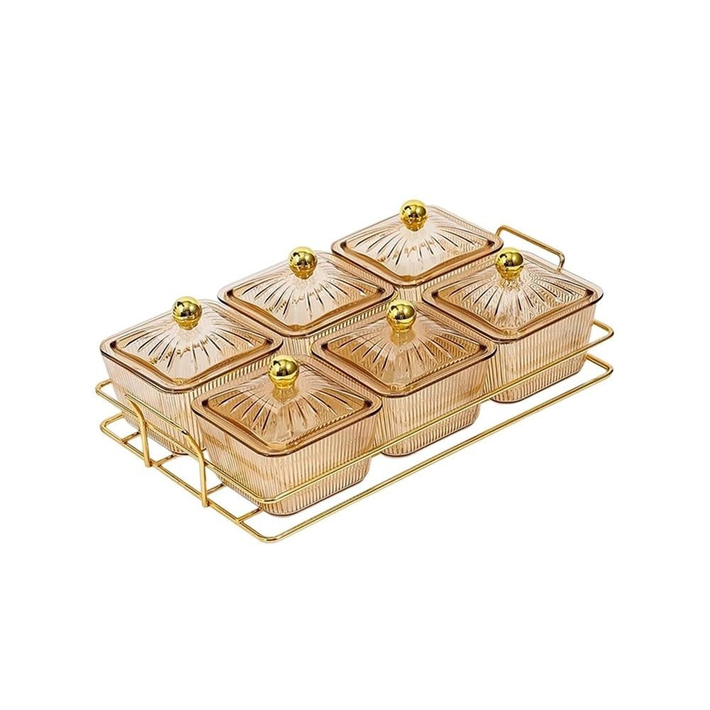Cenz-888 Snack Dish Divided Serving Platter with Lid Appetizer Tray Snack Dishes for Nuts Fruits